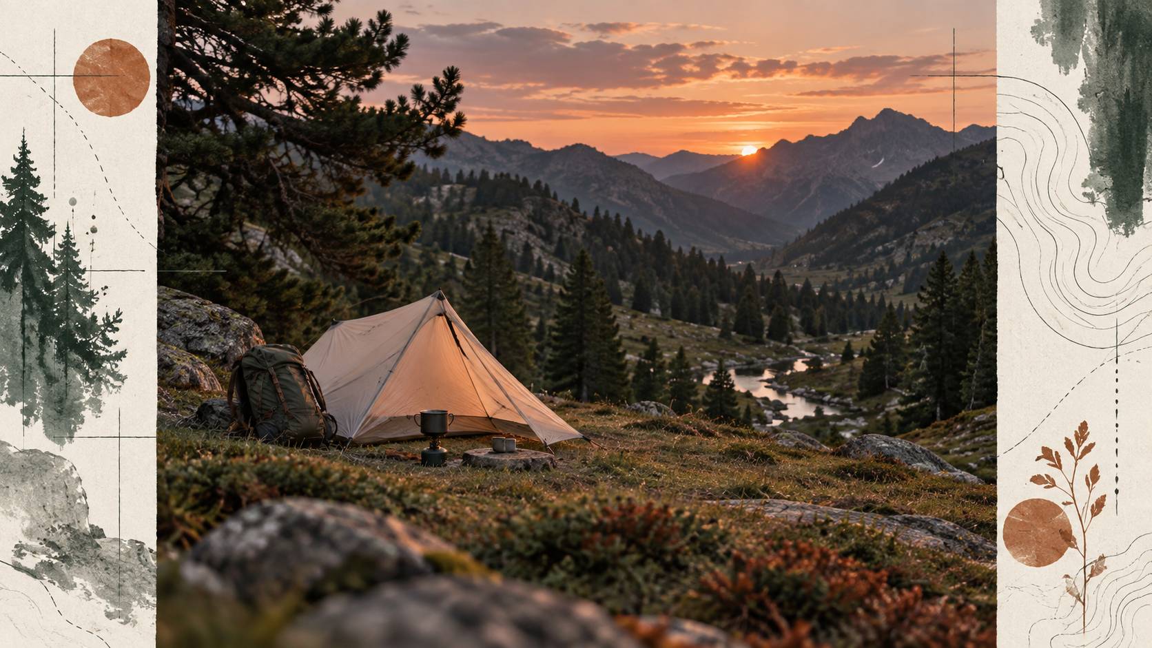 Illustration éditoriale du sujet : Bivouac : où il est toléré en France et sous quelles conditions