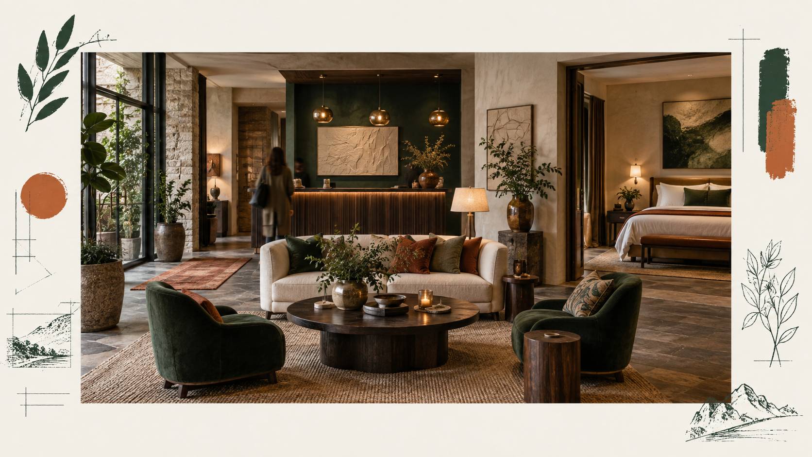 Illustration éditoriale du sujet : Boutique-hôtel : ce que le format change pour le client