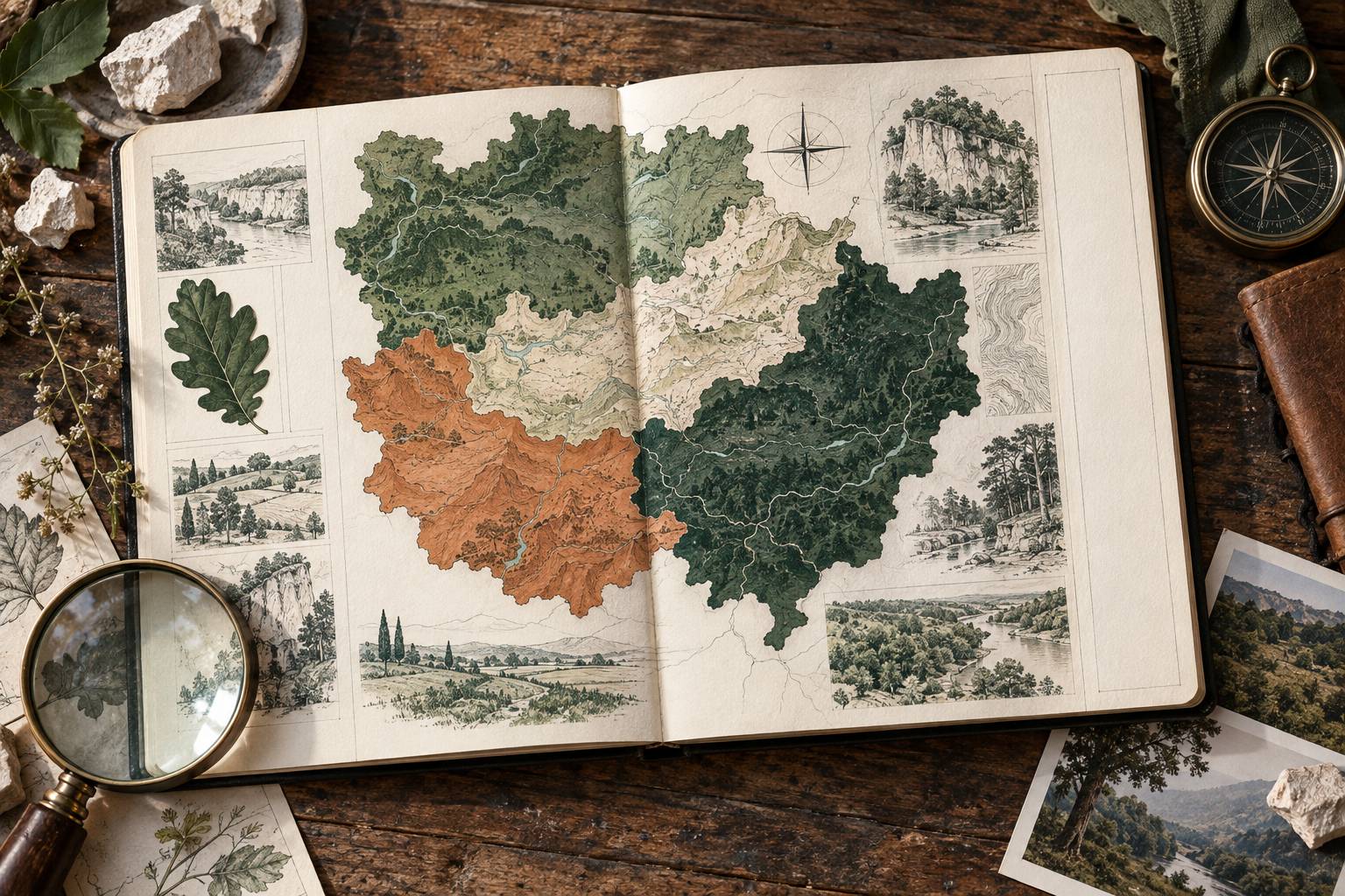 Illustration éditoriale du sujet : Dordogne (24) : comment se répartissent les quatre Périgord