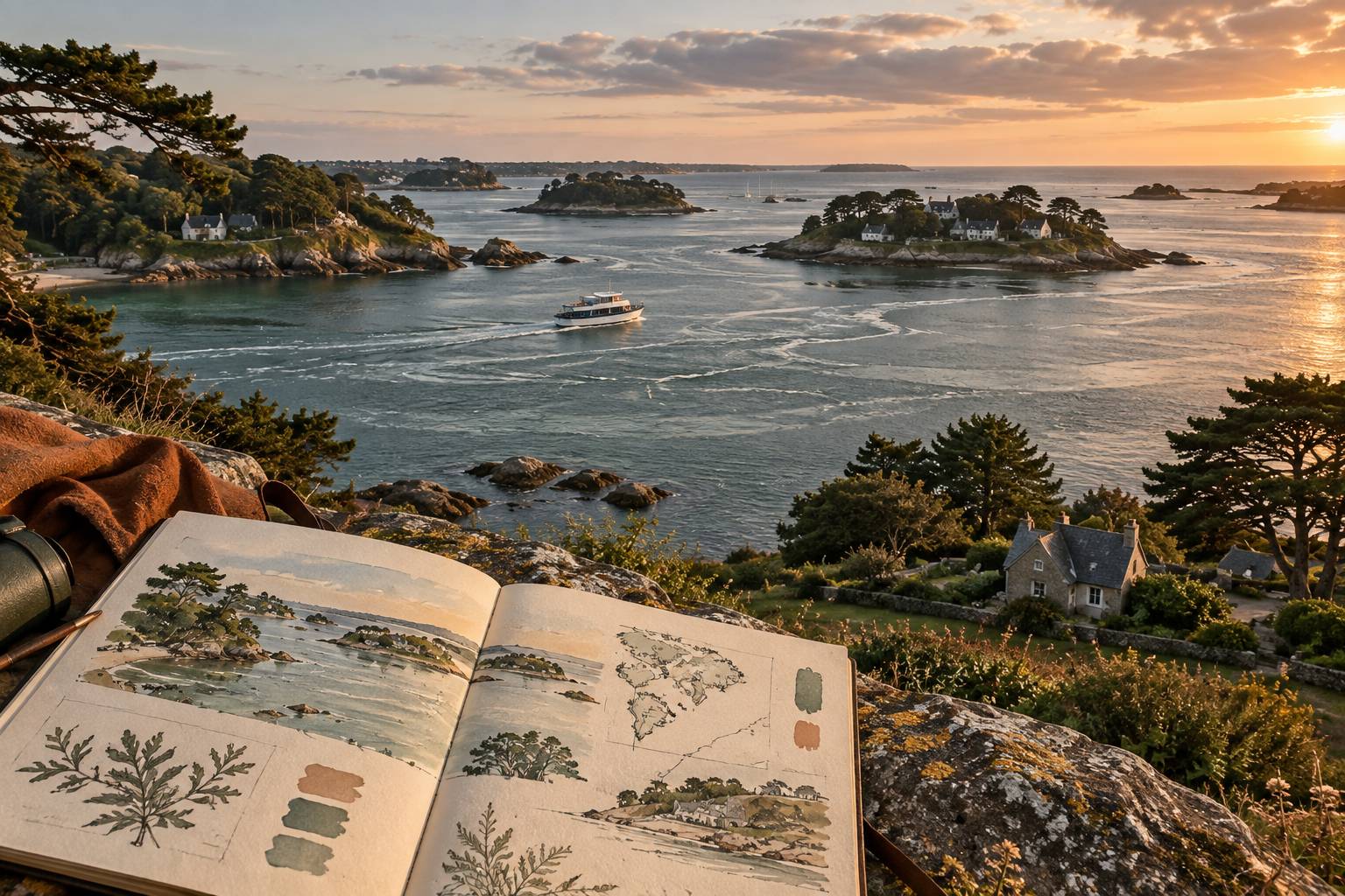 Illustration éditoriale du sujet : Morbihan (56) : ce qui distingue le golfe du littoral atlantique