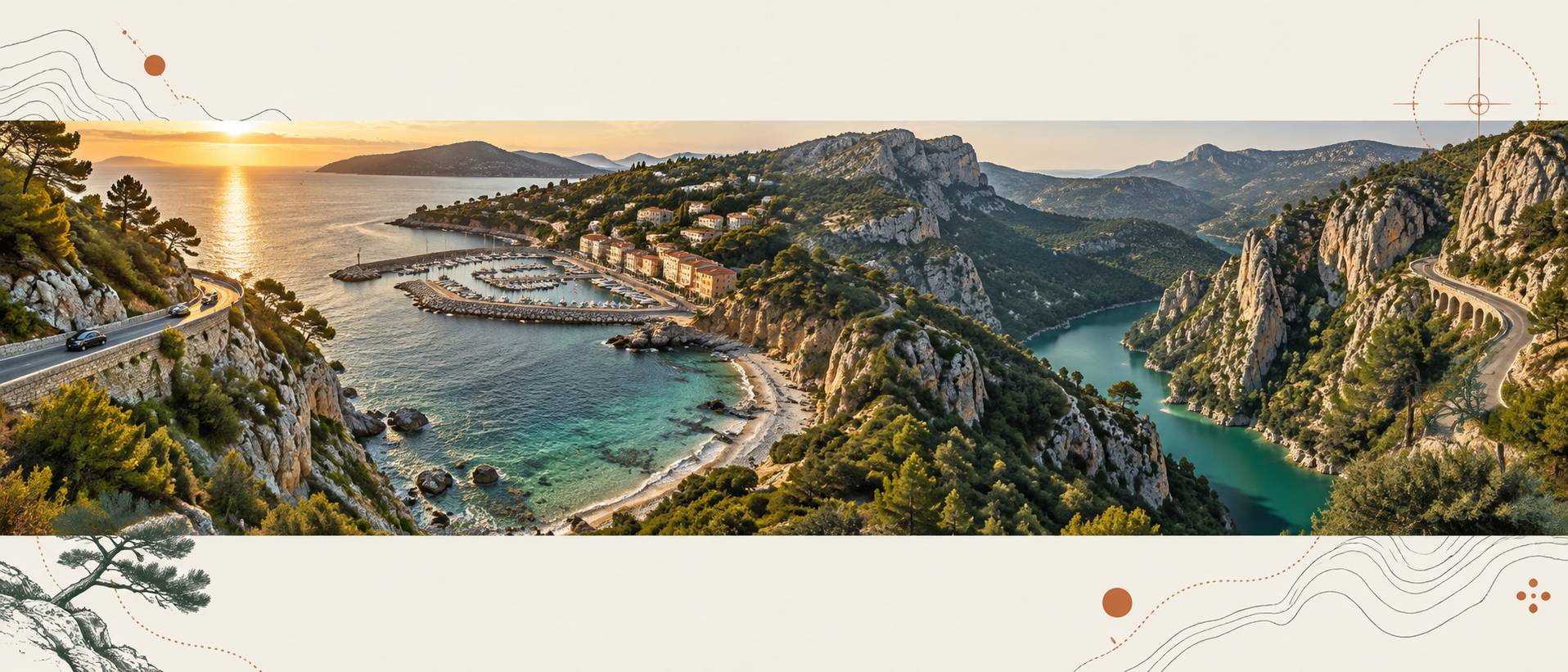 Illustration éditoriale du sujet : Var (83) : ce qui sépare le littoral du haut pays verdonnais